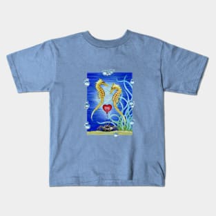 Seahorses in Love Kids T-Shirt